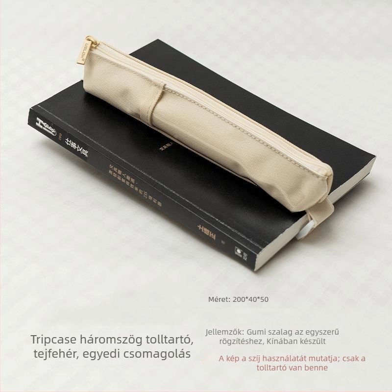 Háromszög alakú tolltartó, kompakt és hordozható, PU anyag, Modern Leather Goods márka, Koreai verzió stílus, kód Pen-3057