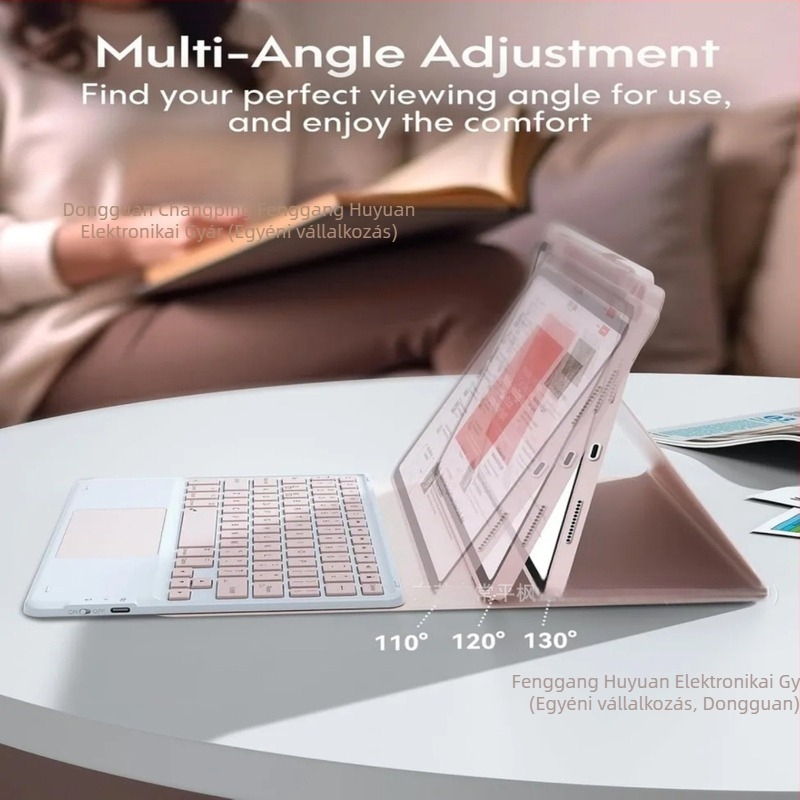 iPad 10/11. generációhoz készült védőtok Bluetooth háttérvilágítású billentyűzettel és érintőpaddal