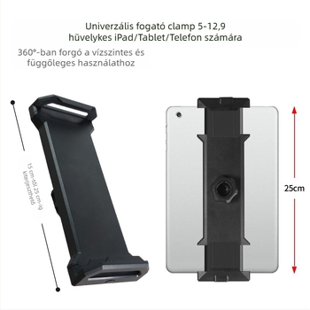 Kimi Univerzális tablet clip tartó, ABS kivitel, univerzális stílus