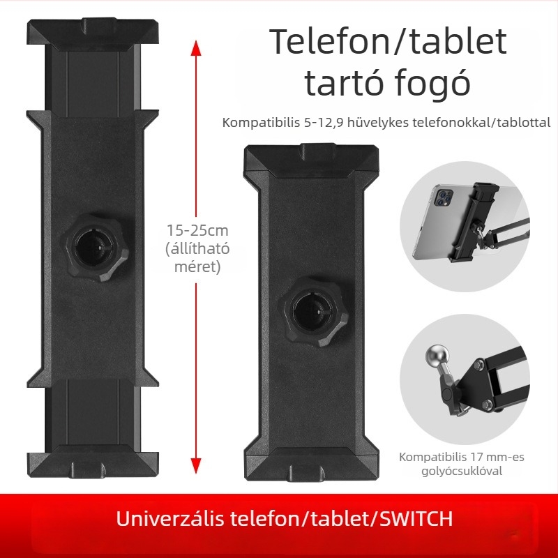 Kimi Univerzális tablet clip tartó, ABS kivitel, univerzális stílus