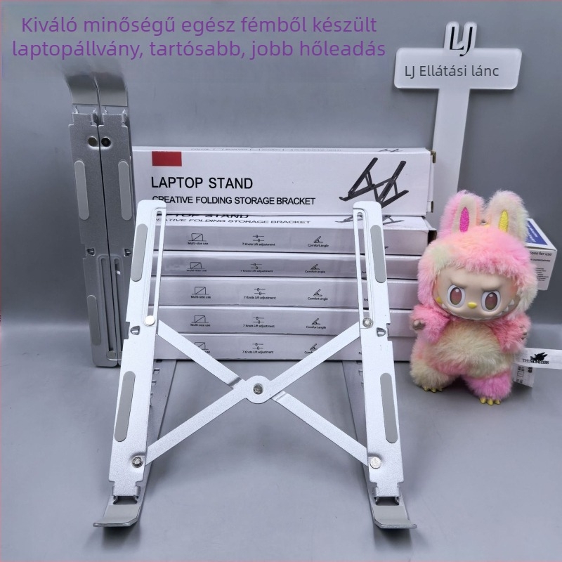 Laptop állvány – összecsukható alumíniumötvözet, emelő kialakítás, modell ZJ-001
