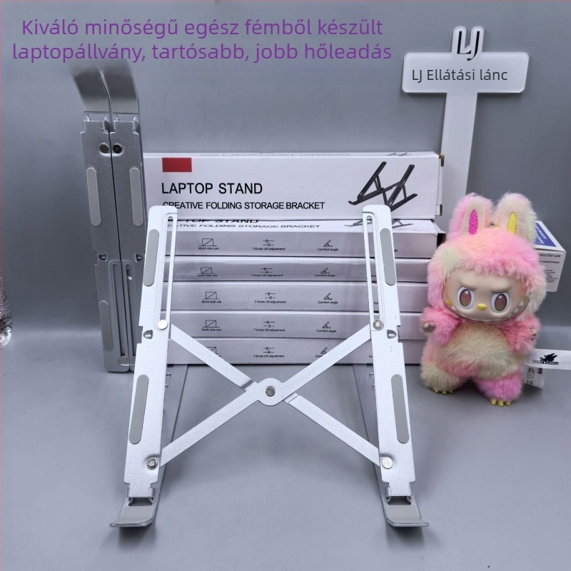Laptop állvány – összecsukható alumíniumötvözet, emelő kialakítás, modell ZJ-001