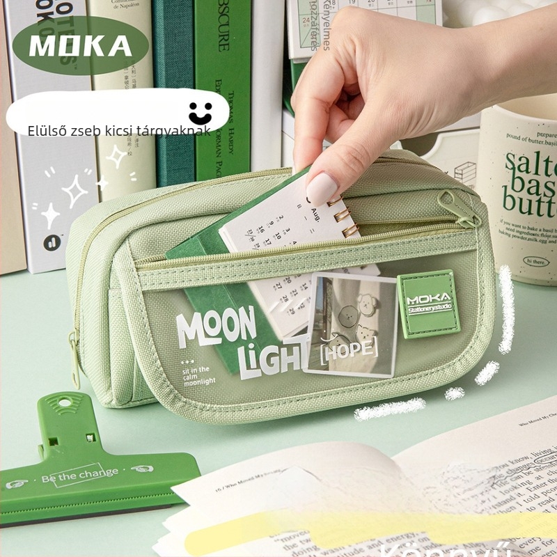 MOKA tolltartó kreatív hajtós fedéllel Moonlight, egyszerű stílus, általános használatra, IP licenc nélkül