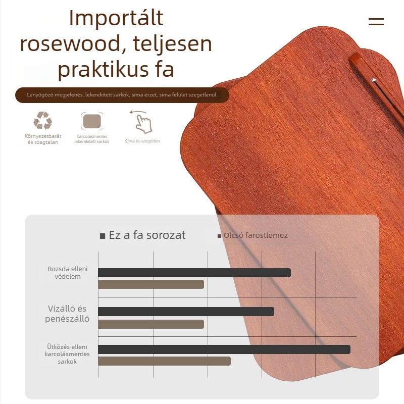 Tömörfa álló olvasóállvány, állítható emelőszerkezet, univerzális kompatibilitás, 650 g, OEM feldolgozás
