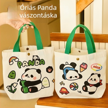 Hangsu Vászon válltáska karikatúra pandával