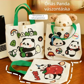 Hangsu Vászon válltáska karikatúra pandával