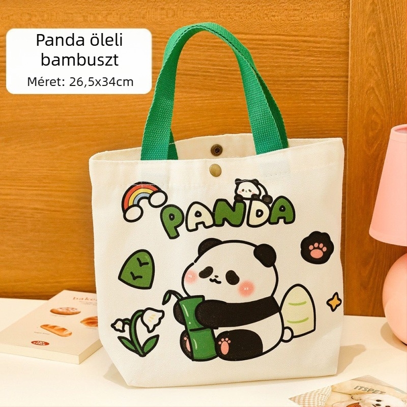 Hangsu Vászon válltáska karikatúra pandával