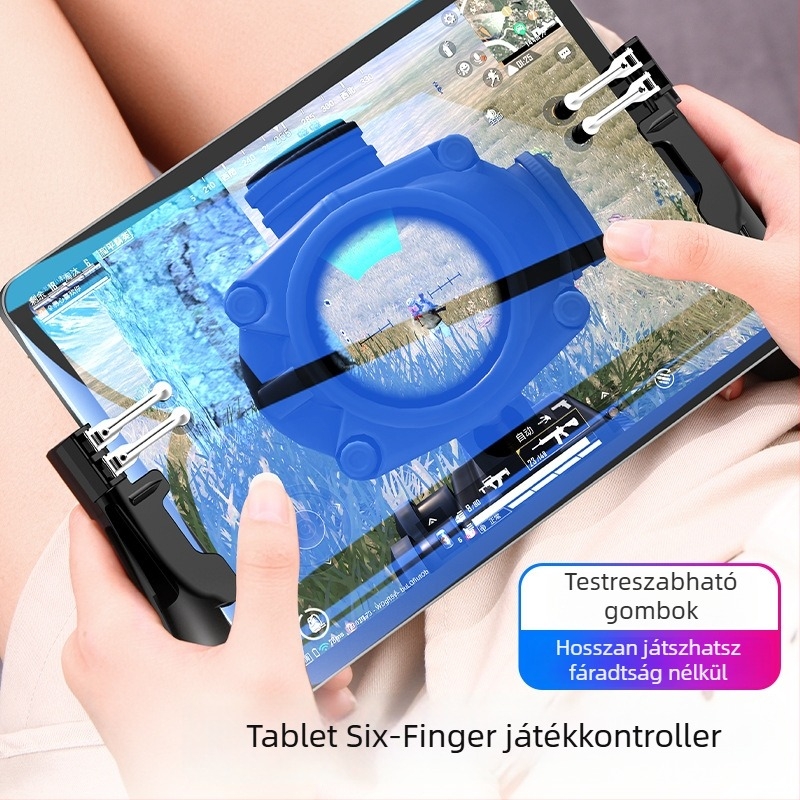 Le Chenda Tablet Hatsz-ujjas Játékvezérlő Tablet PC-hez, vezeték nélküli, ABS + cinkötvözet, állvánnyal