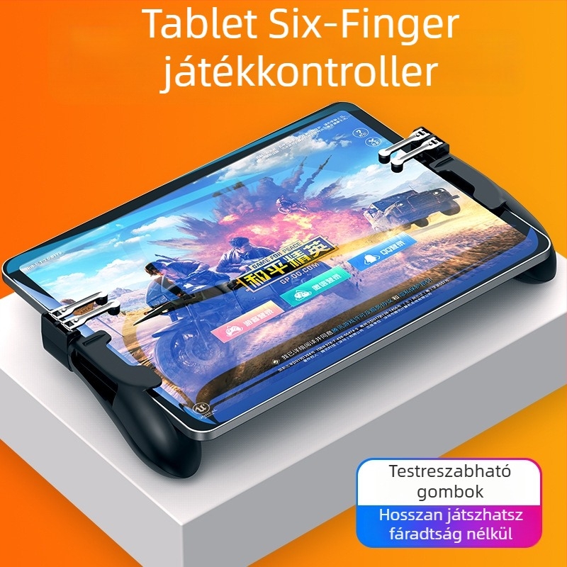 Le Chenda Tablet Hatsz-ujjas Játékvezérlő Tablet PC-hez, vezeték nélküli, ABS + cinkötvözet, állvánnyal