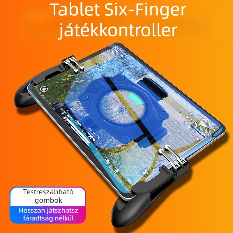 Le Chenda Tablet Hatsz-ujjas Játékvezérlő Tablet PC-hez, vezeték nélküli, ABS + cinkötvözet, állvánnyal