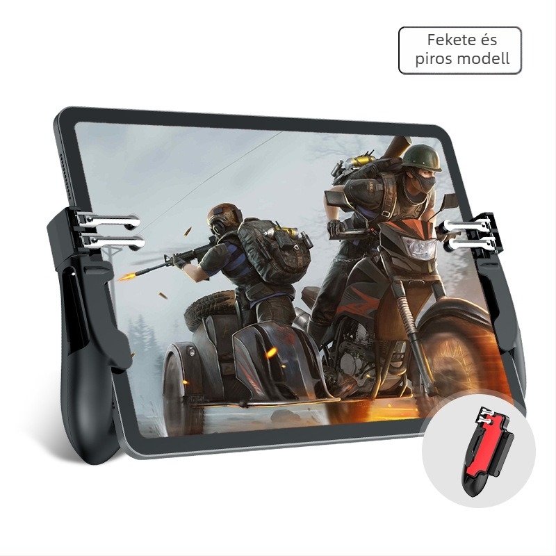 Le Chenda Tablet Hatsz-ujjas Játékvezérlő Tablet PC-hez, vezeték nélküli, ABS + cinkötvözet, állvánnyal