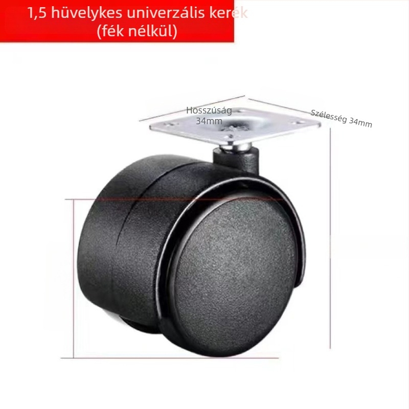 1,5 hüvelykes univerzális görgő fékkel kávéasztalhoz és számítógépes asztalhoz
