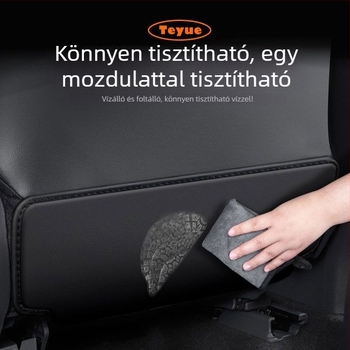Autóülés hátsó védő, valódi bőr, vízálló, karcolásálló, univerzális illeszkedés