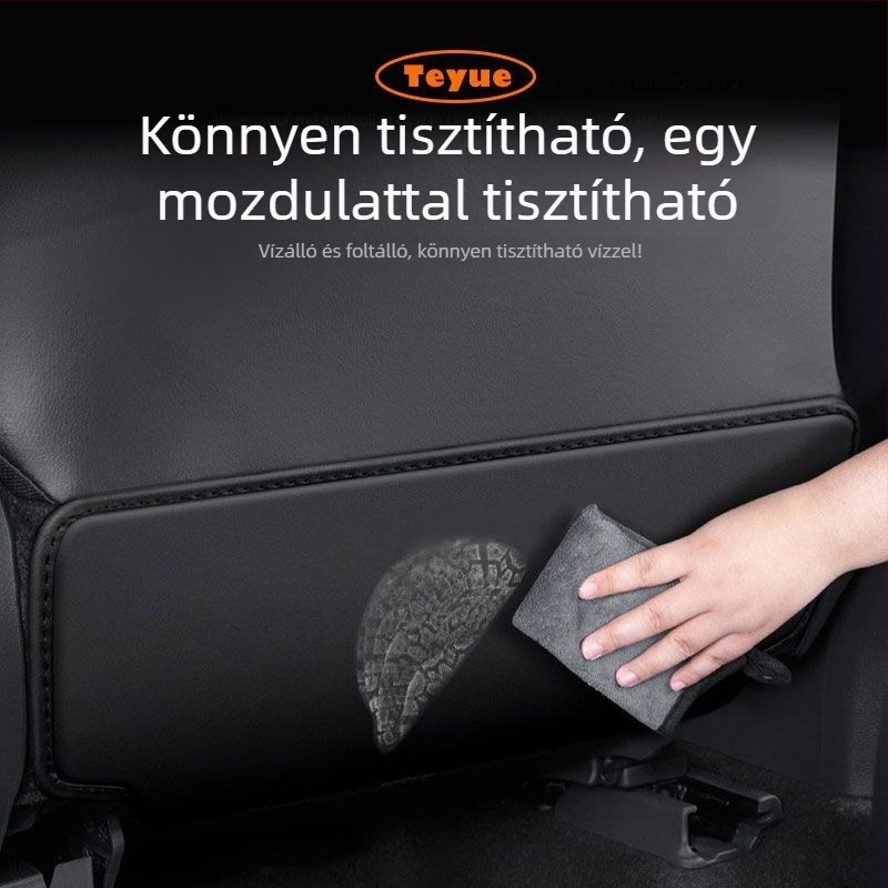 Autóülés hátsó védő, valódi bőr, vízálló, karcolásálló, univerzális illeszkedés