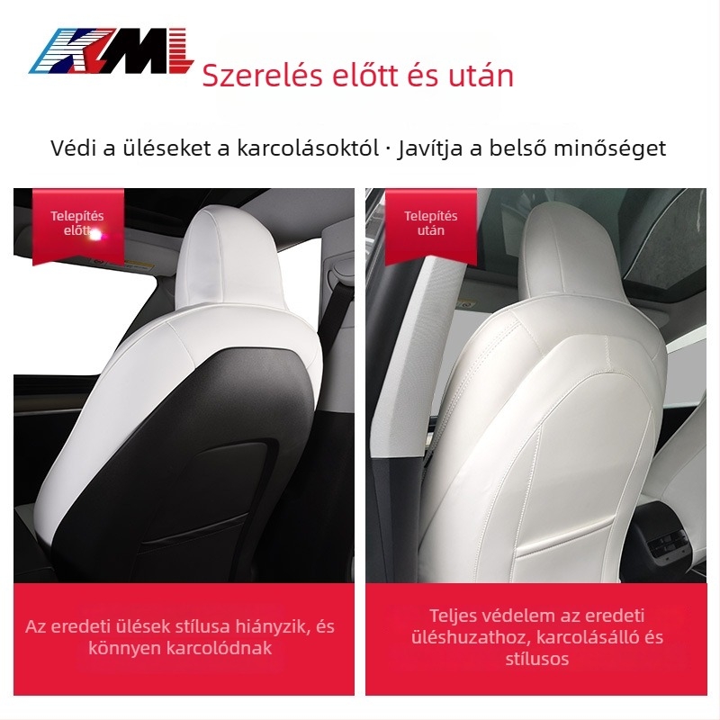 Kalemi Road bőr csúszásmentes hátsó ülésvédő párna Tesla Model 3/Y