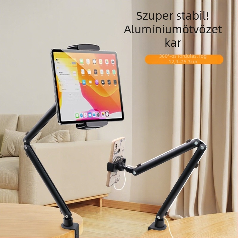 Fémes forgó tabletállvány asztali használatra, Modell BX-N06C2, Tömeg 0,665 kg