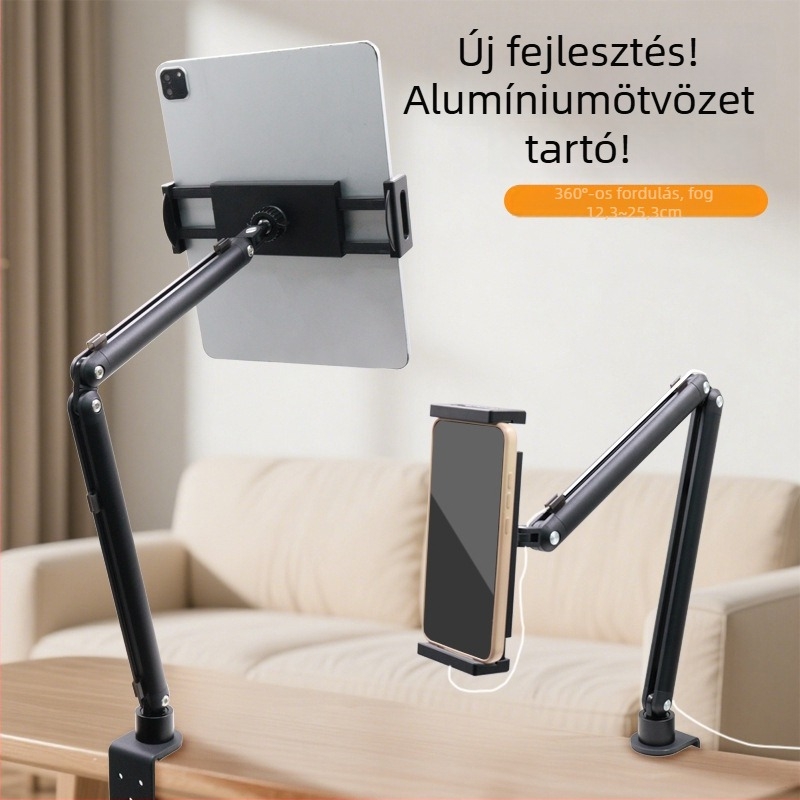 Fémes forgó tabletállvány asztali használatra, Modell BX-N06C2, Tömeg 0,665 kg