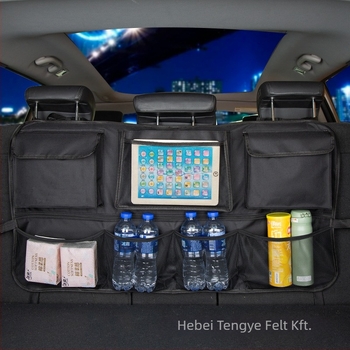 Hátsó támlát tartó tároló táska, függő kivitel, textile anyagból, SUV és hatchback modellekhez — nagy kapacitás