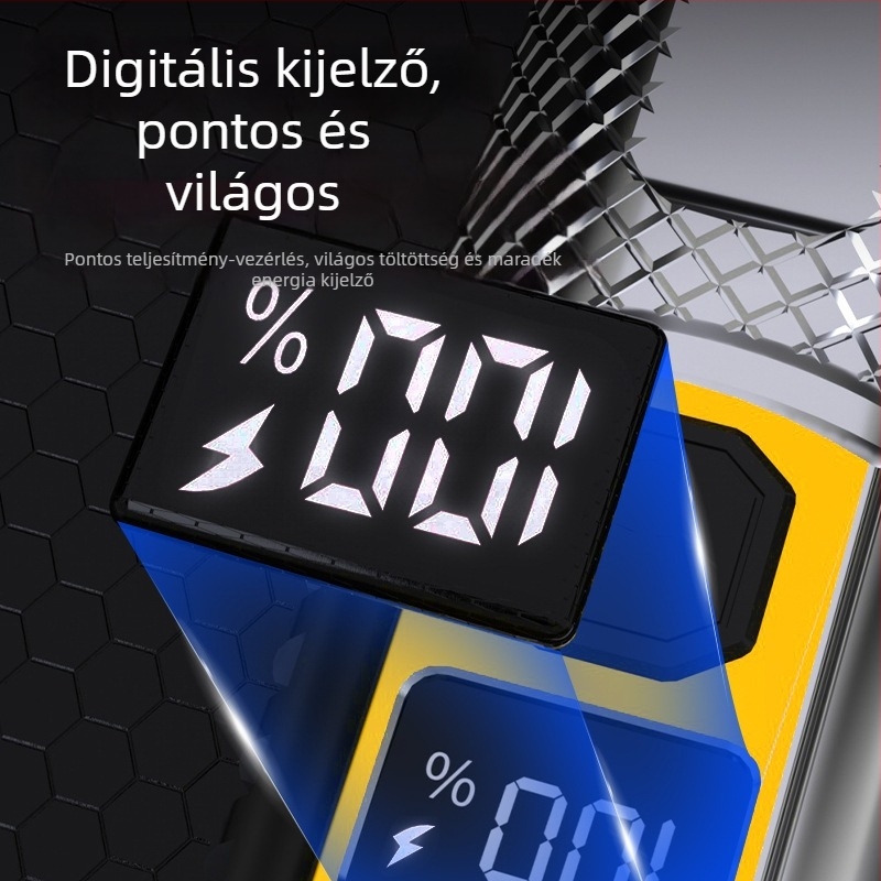 Yao Mountain Tiger LED elemlámpa digitális kijelzővel; 30W teljesítmény; lézerfény; újratölthető 1800mAh akkumulátor; optikai zoom; hatótávolság >500 m