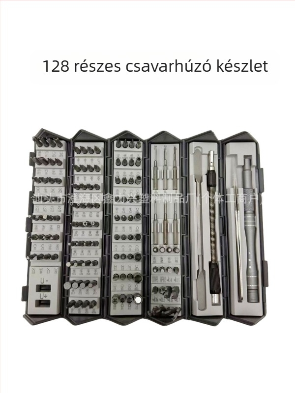 128-in-1 Precíz csavarhúzó készlet króm-vanádium acélból mobiltelefon, számítógép, tablet és elektronika javításához