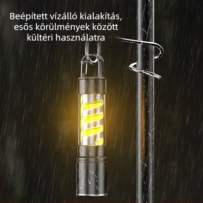 Tölthető kültéri zseblámpa – multifunkcionális, robbanásbiztos, optikai zoom, 200–500 m hatótávolság