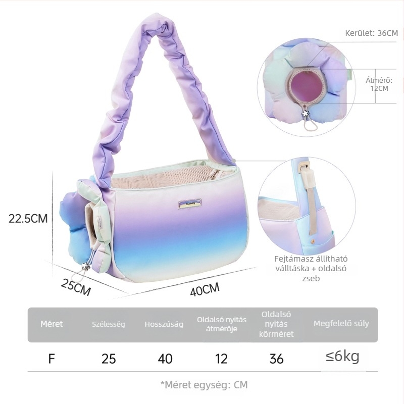 Nylon kisállat táska, egyszínű dizájn, puha tapintás