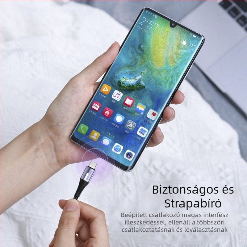 PD100W Type-C adatkábel gyors töltéssel, kompatibilis Apple Mac számítógépekkel, iPadokkal, Huawei, Xiaomi