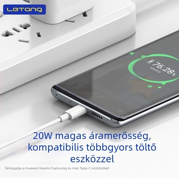 USB-C gyors töltőkábel iPhone 15/16 Pro számára, 20W PD, 0,5–1 m, TPE anyag