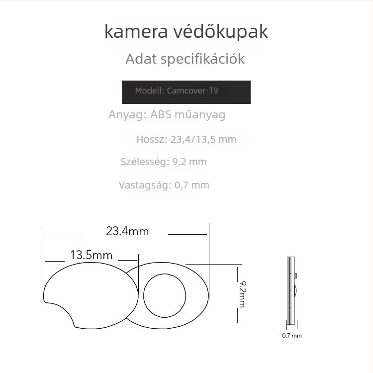 ABS műanyagból készült webkamerafedél forgó adatvédelmi védővel, számítógéphez és tabletához, Modell T9