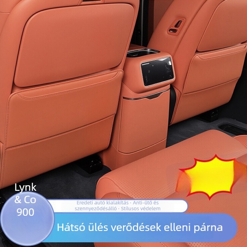 Hátsó ülés anti-kick védőhuzat Lynk & Co 900-hoz – mikroszálas bőr, márka Special, kód LK900ft, egyszerű stílus