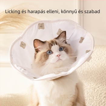Elizabeth gallér macskák számára, szélesebb nyakvédő, Cartoon stílus, poliészter anyag, univerzális használat, anti-nyalogatás, anti-harapás, anti-szőrhullás