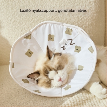 Elizabeth gallér macskák számára, szélesebb nyakvédő, Cartoon stílus, poliészter anyag, univerzális használat, anti-nyalogatás, anti-harapás, anti-szőrhullás