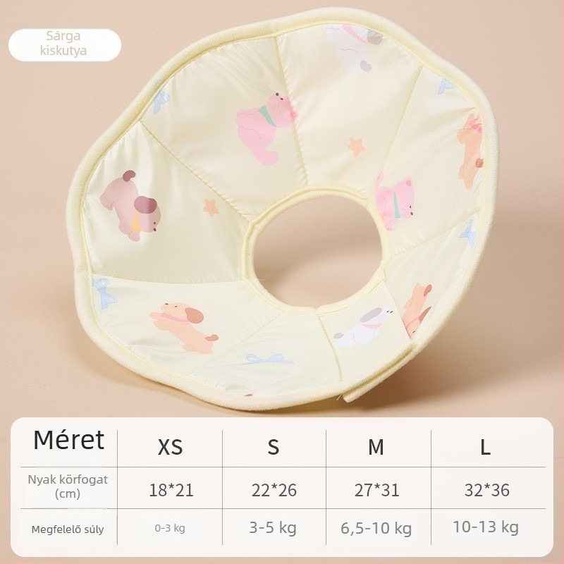 Elizabeth gallér macskák számára, szélesebb nyakvédő, Cartoon stílus, poliészter anyag, univerzális használat, anti-nyalogatás, anti-harapás, anti-szőrhullás