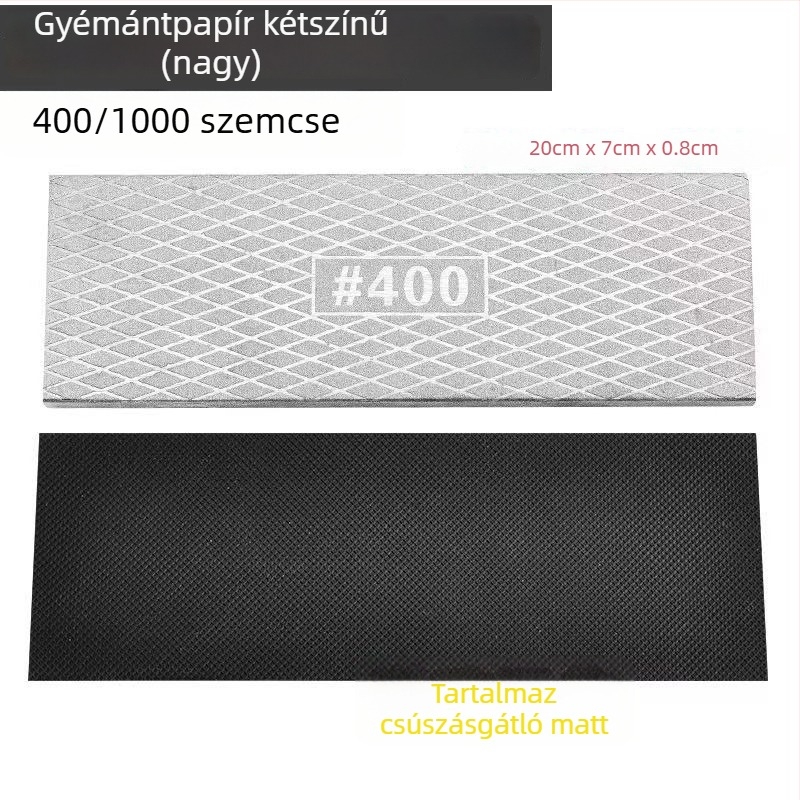 Kétszínű emery élezőkő, vastított professzionális osztály, szemcse 400/1000