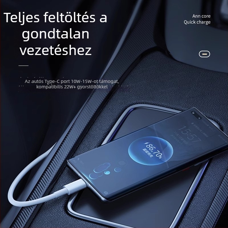 PD240W kétoldalú Type-C USB kábel Huawei/Honor telefonok és iPad tabletek gyors töltéséhez