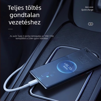 PD240W USB-C töltőkábel gyors töltéshez, TPE anyag, legfeljebb 100W, kompatibil Huawei/Honor telefonokkal és iPad-del