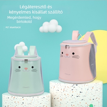 Macska szállító táska – összecsukható, hordozható, PU anyag, 7,5 kg kapacitás