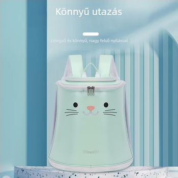 Macska szállító táska – összecsukható, hordozható, PU anyag, 7,5 kg kapacitás
