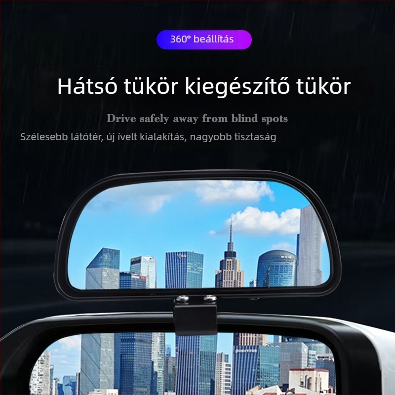 Autóhátsó tükrökiegészítő, állítható szög, széles látómező és holttér-tükör — Light collar
