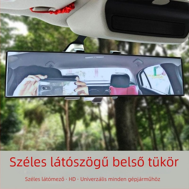 Unique autó hátsó nézet tükör belső holttér tükörrel, görbült sík tükör, ellenfényes, széles látómező