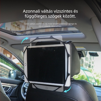 Autós tabletatartó hátsó üléstámaszhoz és fejtámlához rögzíthető telefon-tartó