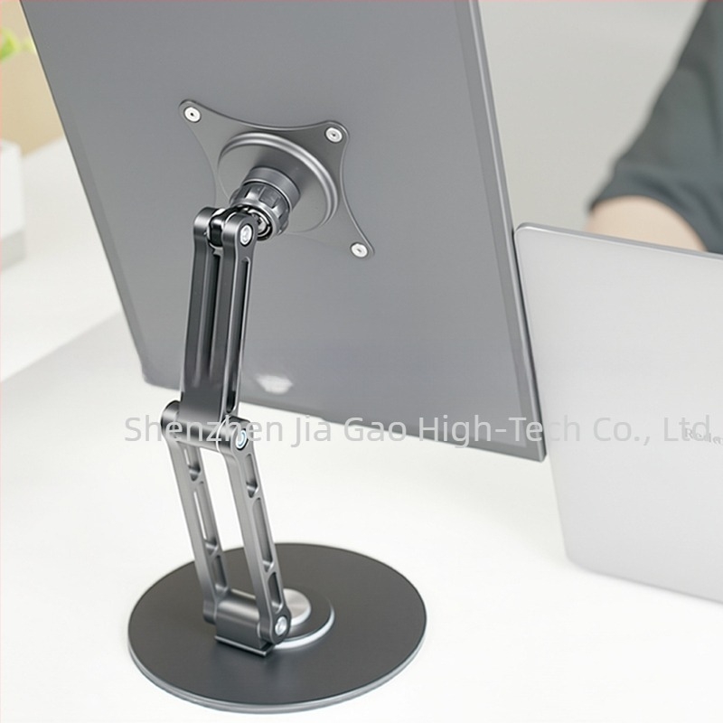 Fém VESA adapter lemez, univerzális, 17 mm golyófej, függőleges kijelző forgatás, teleszkópos tartó