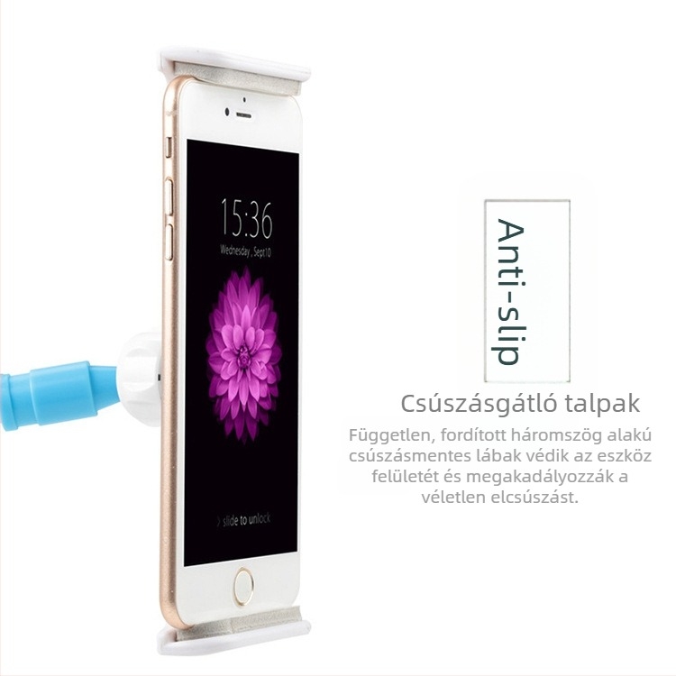 Telefon- és tabletatartó, univerzális, éjjeliszekrényhez vagy íróasztalhoz, modell ANJ-31, műanyag