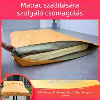 Erősített matraccsomagoló táska költöztetéshez, kraftpapírból, porvédő matracvédő Simmons matracokhoz