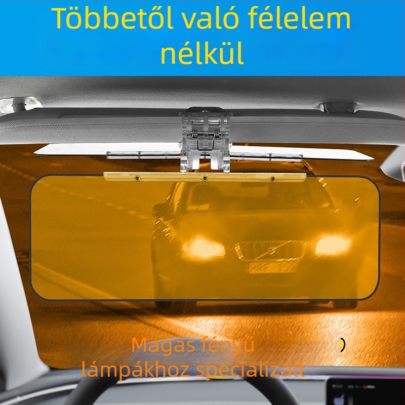 HD kozmetikai tükör autóhoz, snap-on telepítés, univerzális kompatibilitás, minimalist stílus