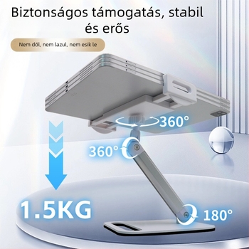 Xinlianxin Bx-n03a Mobiltelefon-tartó logóval, összecsukható forgó kialakítás, gravírozott minta