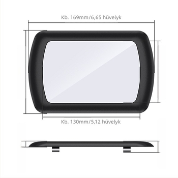 Autókozmetikai tükör SD-2403, ABS és üveg, csattintós rögzítés, univerzális kompatibilitás, súly 73 g