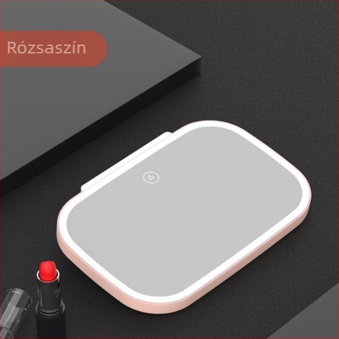 LED sminktükör autóhoz világítással, érintéses vezérlés, snap-on telepítés, univerzális illeszkedés, ABS + HD üveg