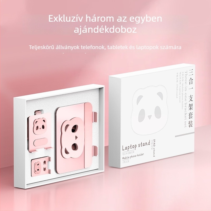 Három az egyben forgó, teljes acélból készült tartó laptophoz, tabletához és telefonhoz – szénacél • Modell L203 • Univerzális kompatibilitás • 3,3 kg