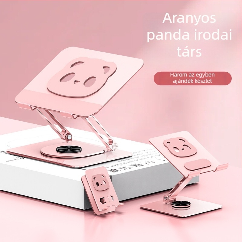Három az egyben forgó, teljes acélból készült tartó laptophoz, tabletához és telefonhoz – szénacél • Modell L203 • Univerzális kompatibilitás • 3,3 kg